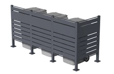 Pouzdro pro 3 odpadkové koše 120l nebo 240l Halen CoverTech antracitový