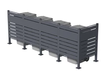Pouzdro pro 4 120l nebo 240l odpadkové koše Halen CoverTech antracitové barvy