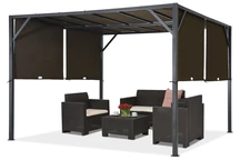Santorini 4 x 4 m hnědá kovová terasová pergola Garden Point