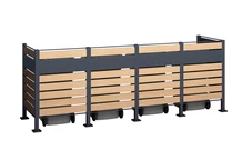 Skříň pro 4 120l nebo 240l odpadkové koše Breda CoverTech