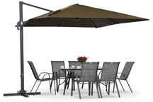 Slunečník Garden Point hnědý Siena 3x3 m