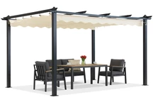 Terasová pergola Barbados 3x3 m Garden Point antracitově béžová