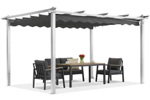 Terasová pergola Barbados 3x4 m Garden Point bílo-antracitová