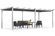 Terasová pergola Barbados 3x6 m Garden Point bílo-antracitová