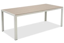 Velký hliníkový zahradní stůl z polywoodového dřeva 200 cm Verona Garden Point béžový