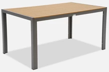 Verona Wood Garden Point hliníkový zahradní stůl z polywoodového dřeva šedý