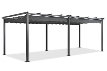 Volně stojící terasová pergola Tenerife 3 x 6 m šedá