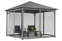 Zahradní altán Itaka 3x3 s moskytiérou antracit Garden Point