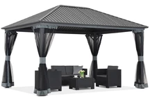 Zahradní pavilon Sardinia 3x4 Garden Point antracitový