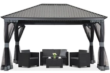 Zahradní pavilon Sardinia 3x4 Garden Point antracitový